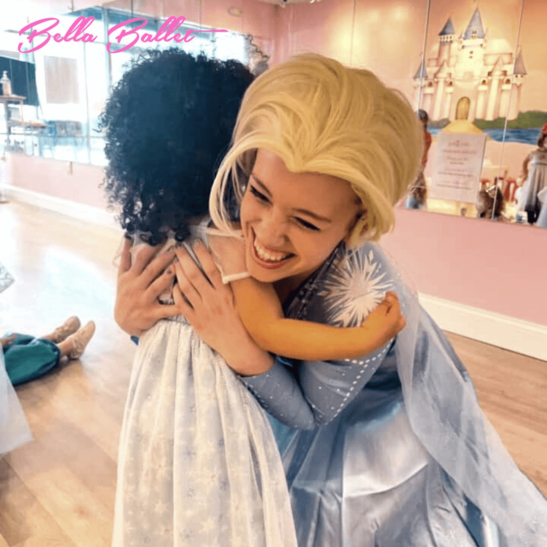 Young dancer being warmly welcomed at Bella Ballet